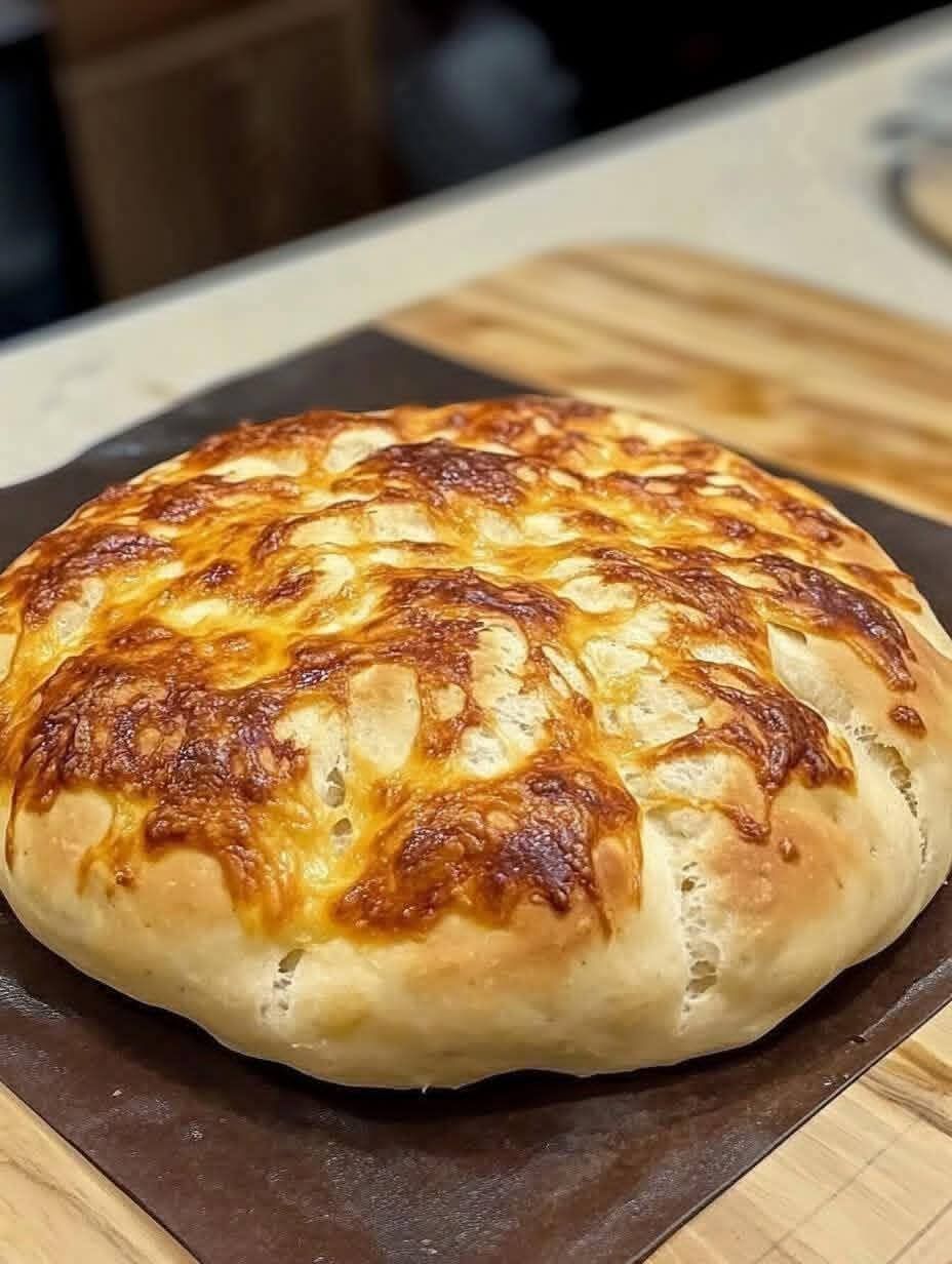 This cheesy bread is everything you love – warm, fluffy, and loaded with melty cheese. Perfect for soups, salads, or just as a snack straight from the oven!