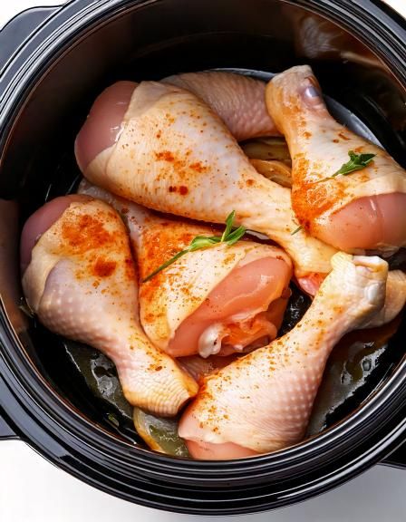 Put raw chicken drumsticks in a slow cooker with these 3 ingredients. You’ll want it every night