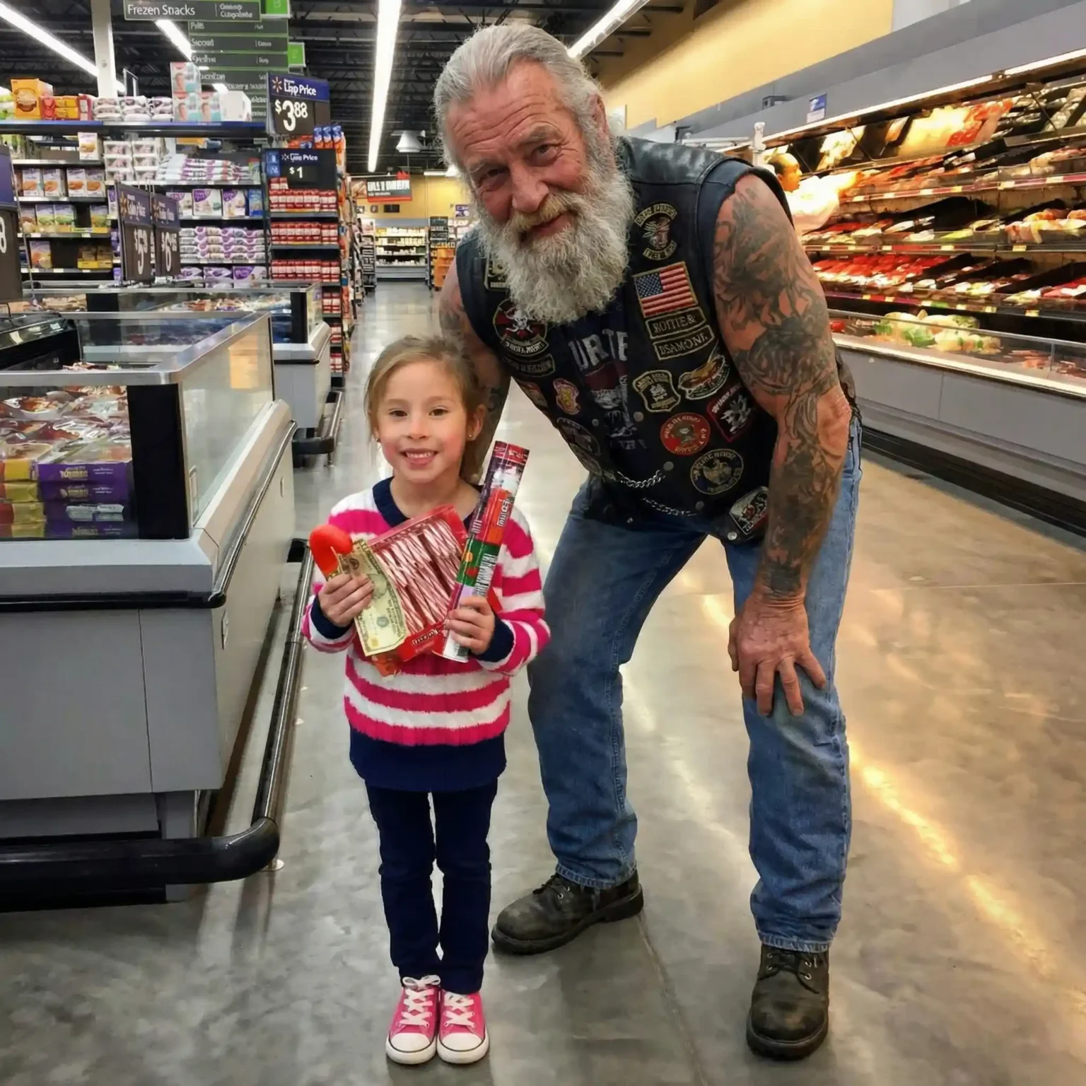 The Little Girl Gave a Biker Her Christmas Money—and Whispered Something That Broke Him