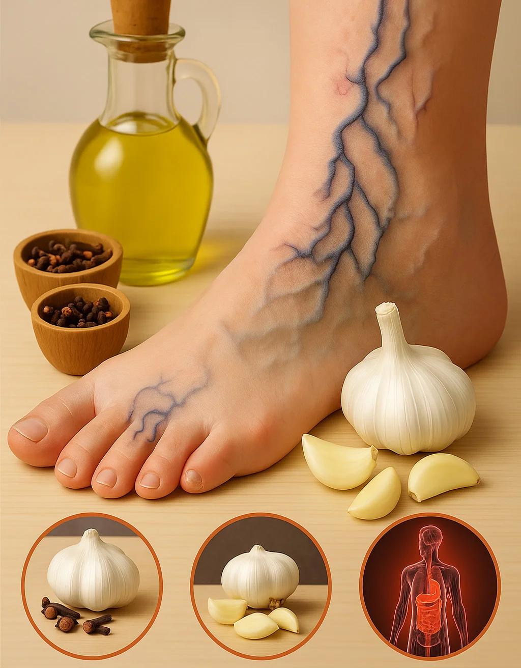 🌿✨ Ancient Garlic, Cloves, and Ginger Elixir: A Natural Remedy to Relieve Leg Pain, Varicose Veins, Rheumatism, and Arthritis