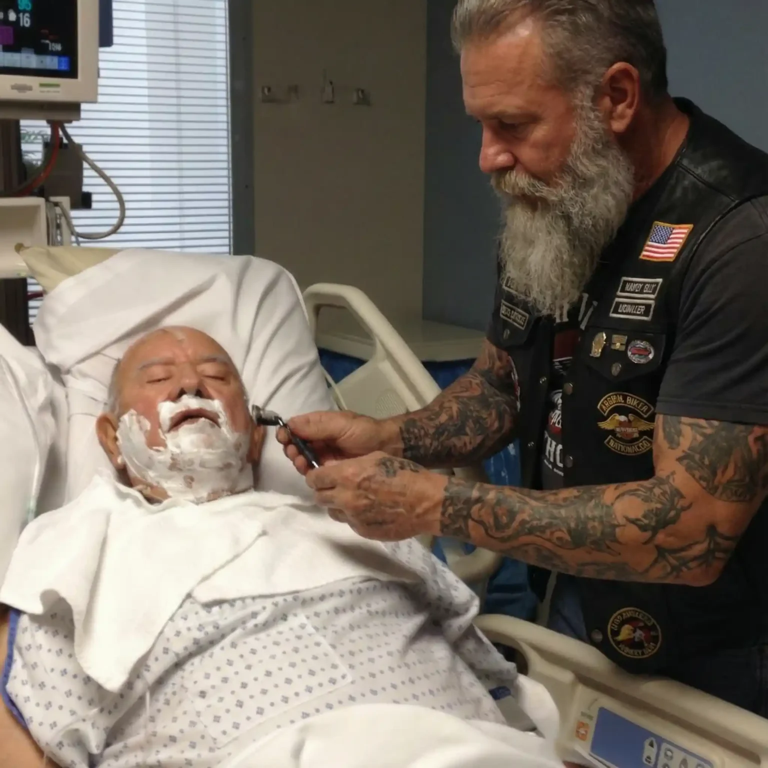 The biker shaving my dying father’s face was the same man who had killed my mother.