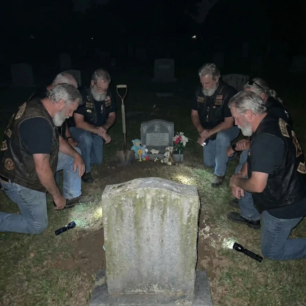 I Filmed Bikers “Vandalizing” a Grave at Midnight — But the Truth Changed Me Forever