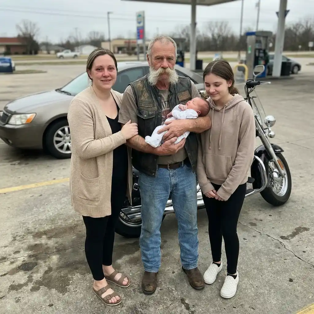I Was About to End My Grandchild’s Life… Until a Biker Asked to Raise the Baby Instead