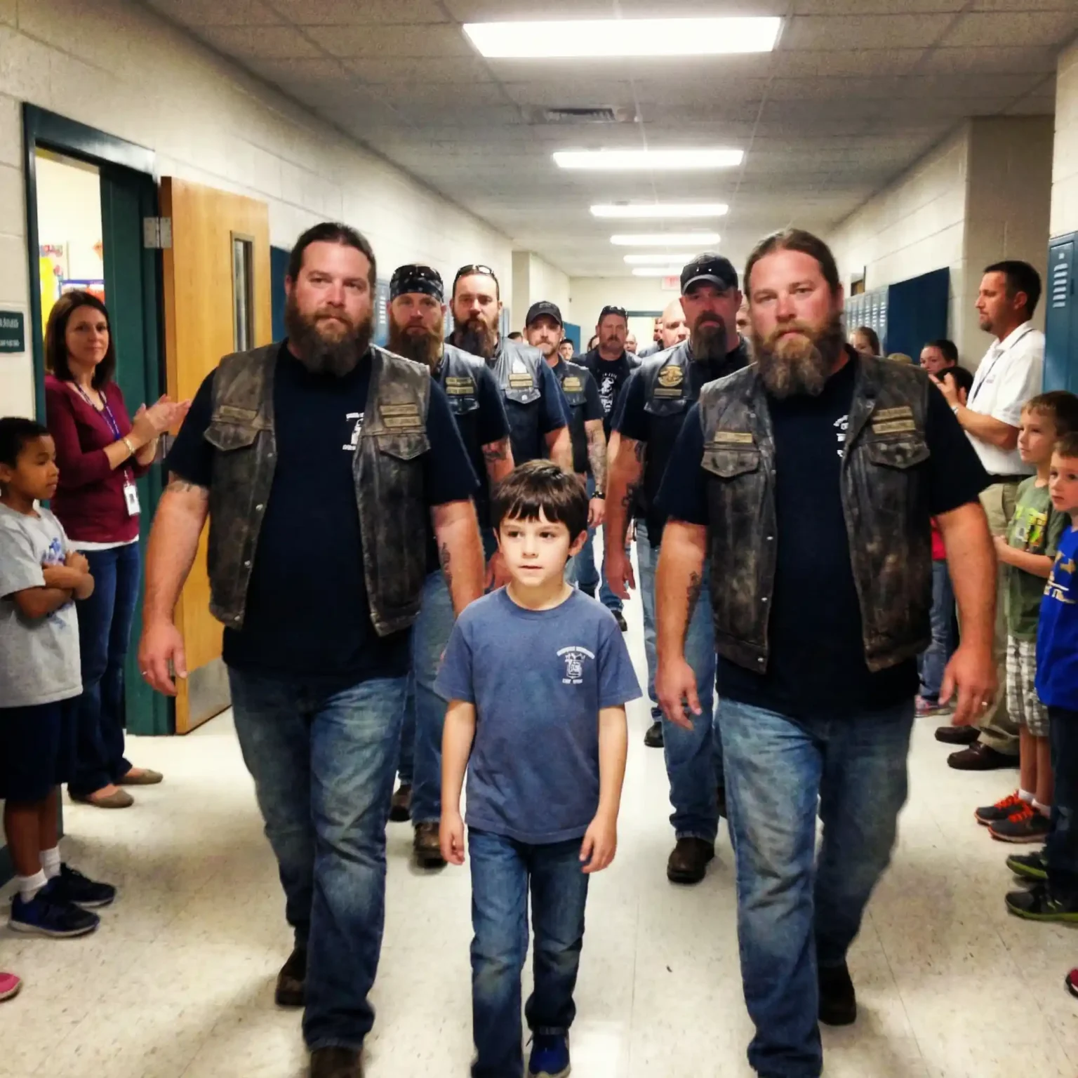 Teacher Told An Orphan He Was Unlovable—So The Next Morning, 50 Bikers Walked Him Into Class