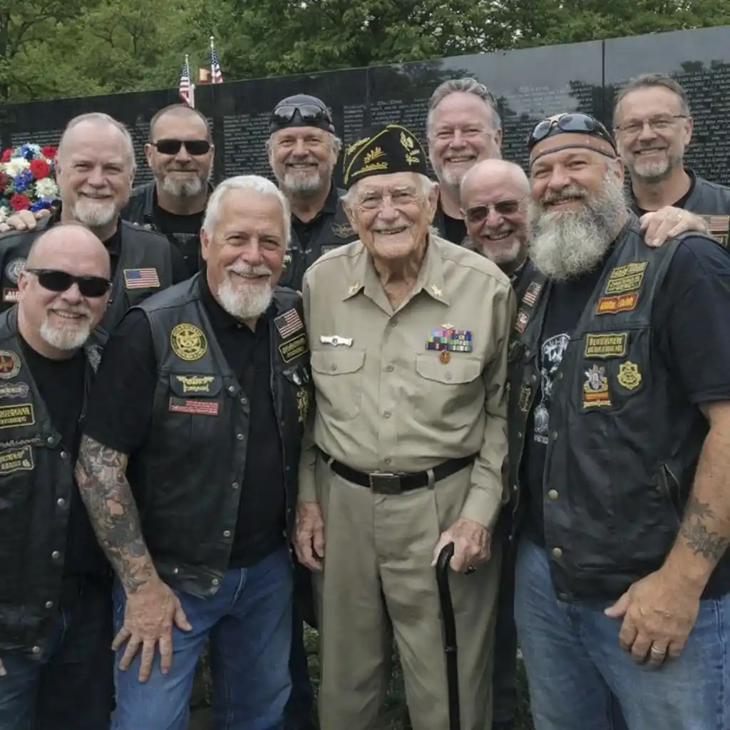 Bikers Rode 1,200 Miles To Bring A Dying Veteran To His Son’s Name On The Wall