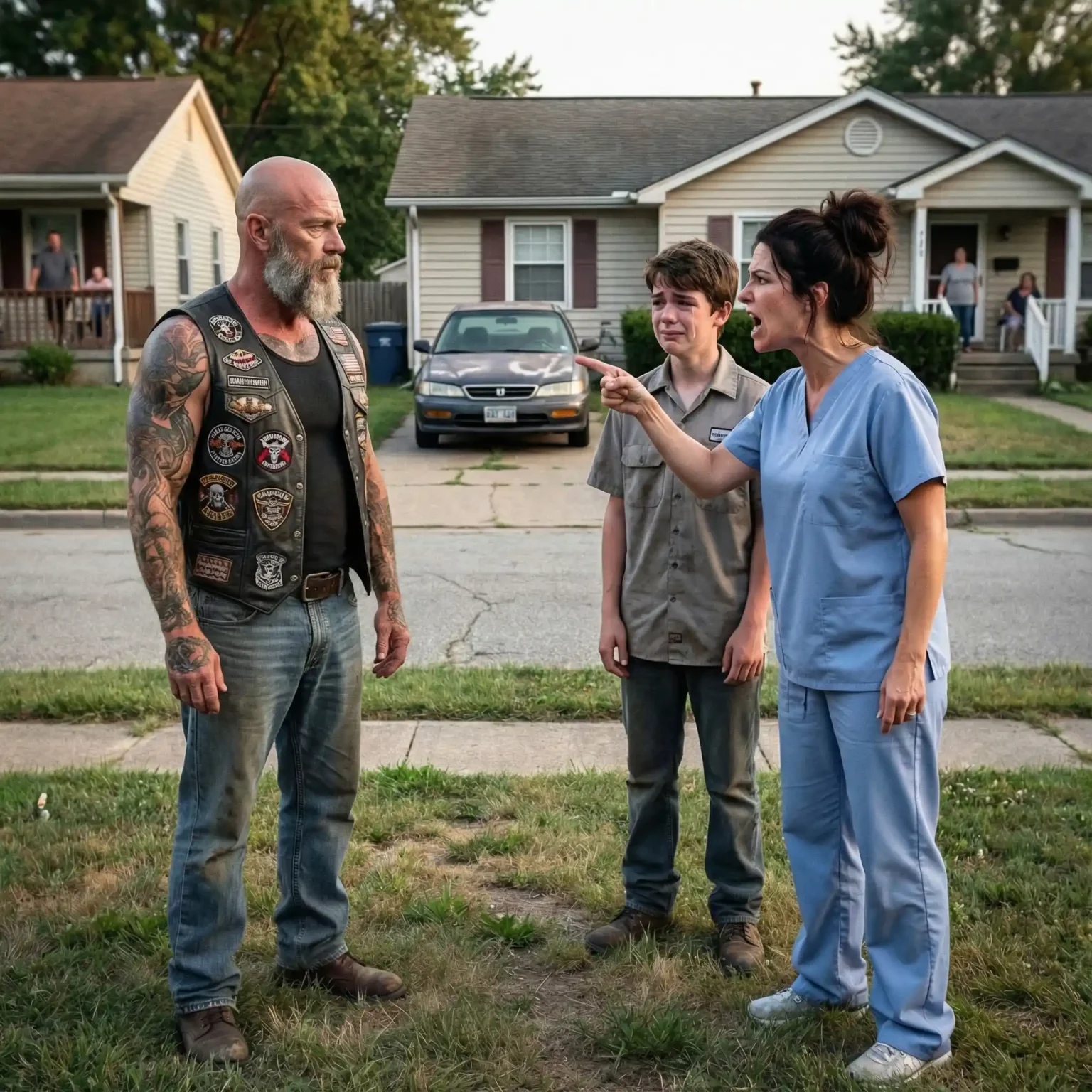 My Neighbor Screamed at the Biker for Talking to Her Son and Accused Him of Grooming