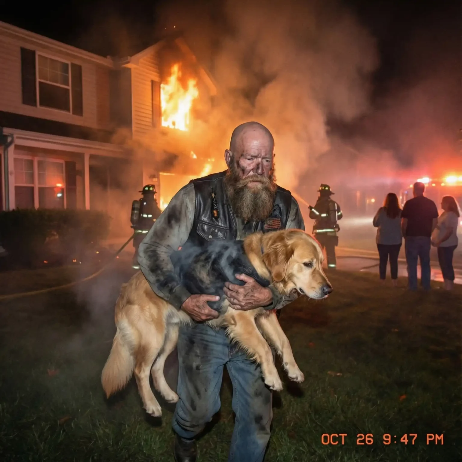 Biker Saved My Dog from Our Burning House — But My Mother Sued Him for Trespassing