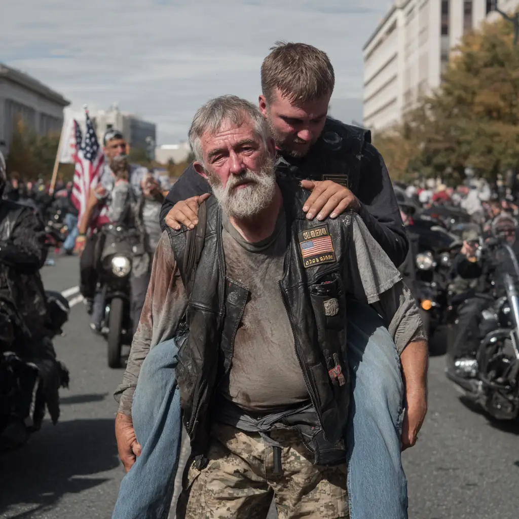Old Biker Carried a Paralyzed Veteran for 3 Miles — After the City Said He Didn’t Belong