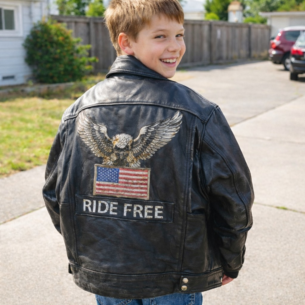 My Son Came Home With A Leather Jacket From A Biker