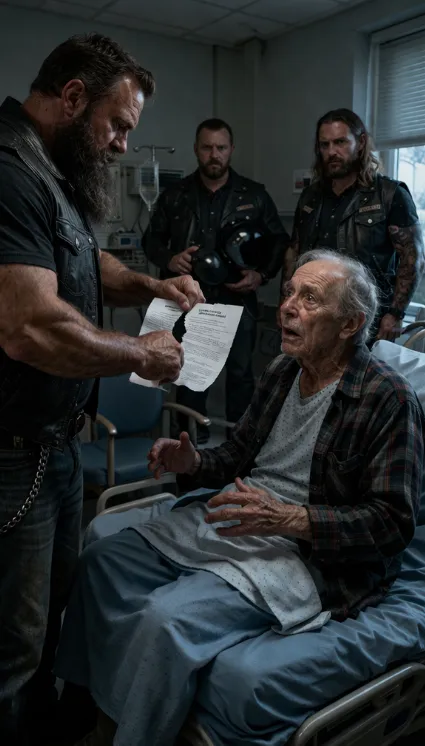 The fluorescent lights in Room 304 buzzed softly overhead, harsh and relentless, as if they were quietly counting down the seconds of a life no one else seemed to be watching. On the small bedside table, a neat stack of discharge papers sat waiting, arranged with perfect indifference. Thomas stared at them until the words blurred together—not because his eyesight had weakened, but because something inside him had finally shattered.