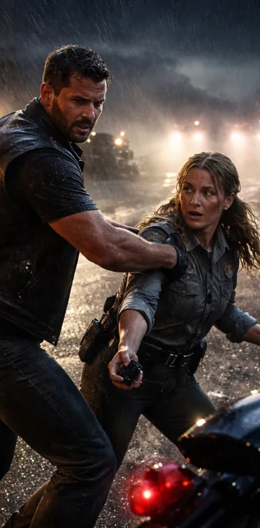 The first bolt of lightning split the sky at the exact moment Marcus Cole spotted the patrol car.