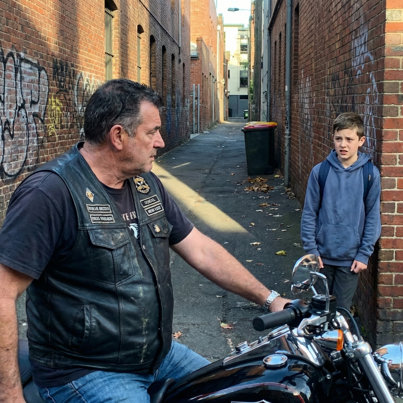 A Biker Cornered My 12-Year-Old Son In An Alley After School