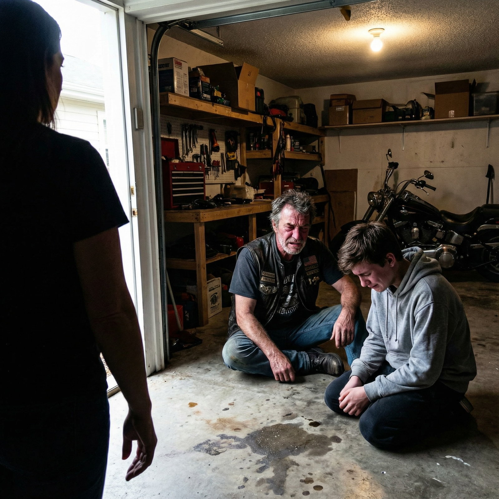 I Found My Biker Brother and My Son Crying in the Garage, and He Said, “We’re Going to the Police”
