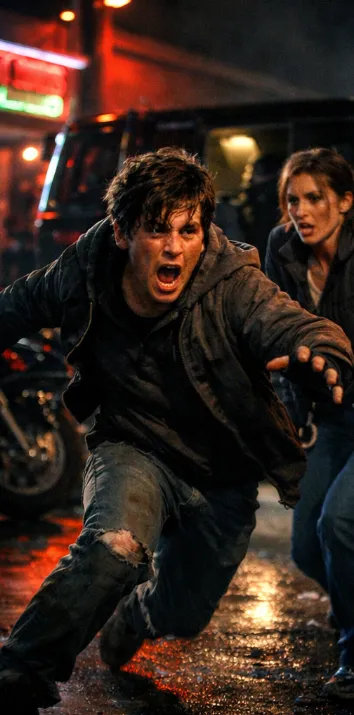 Leo heard the van before he ever saw it.