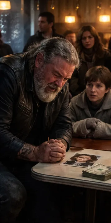 The Biker Who Slammed Cash on a Diner Table—But the Photograph Beside It Exposed a Secret Buried for Ten YearsPosted