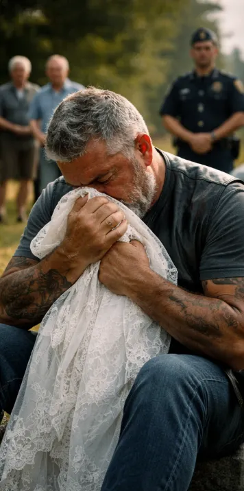 The Day a Gray-Bearded Biker Brought a Wedding Dress to a Grave — And Two Dozen Motorcycles Arrived to Finish a Promise That Death Couldn’t BreakPosted