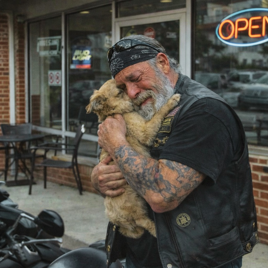 I Watched a Biker Crying While Holding His Dog, So I Followed Him to Find Out Why