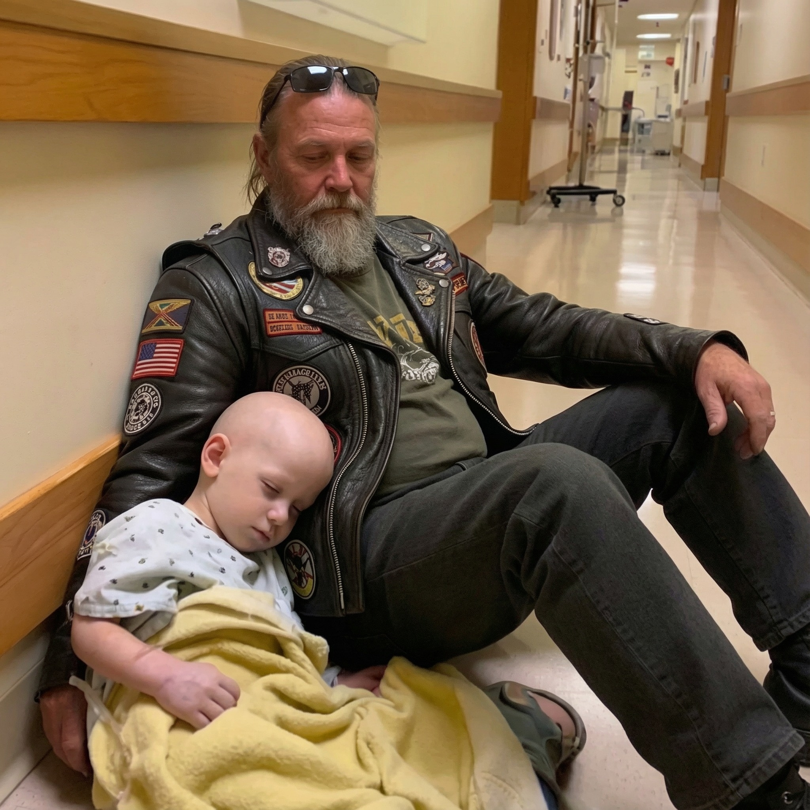 The Hospital Tried to Send a Dying Little Girl Away—Until a Biker Swore He’d Sleep in the Hallway Every Night