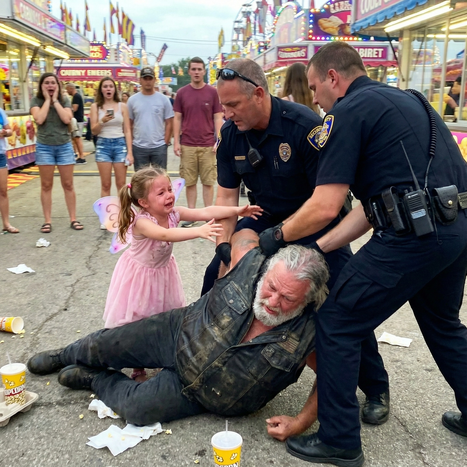 Little Girl Screamed “That’s My Grandpa” While Police Pinned a Biker Down Because He Looked Like a Criminal
