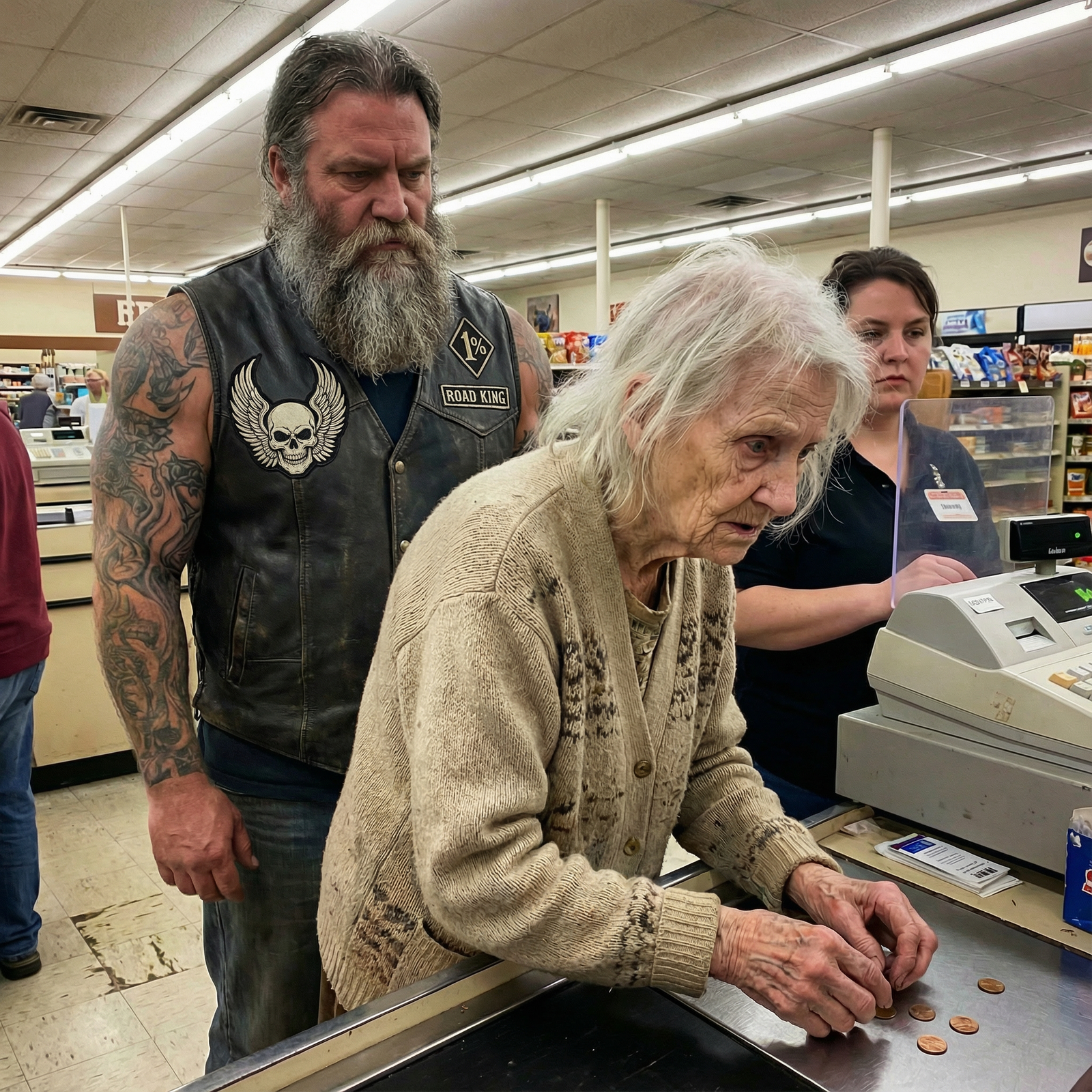 I Had Worked As A Cashier For 11 Years Without Ever Crying—Until The Day A Biker Changed Everything