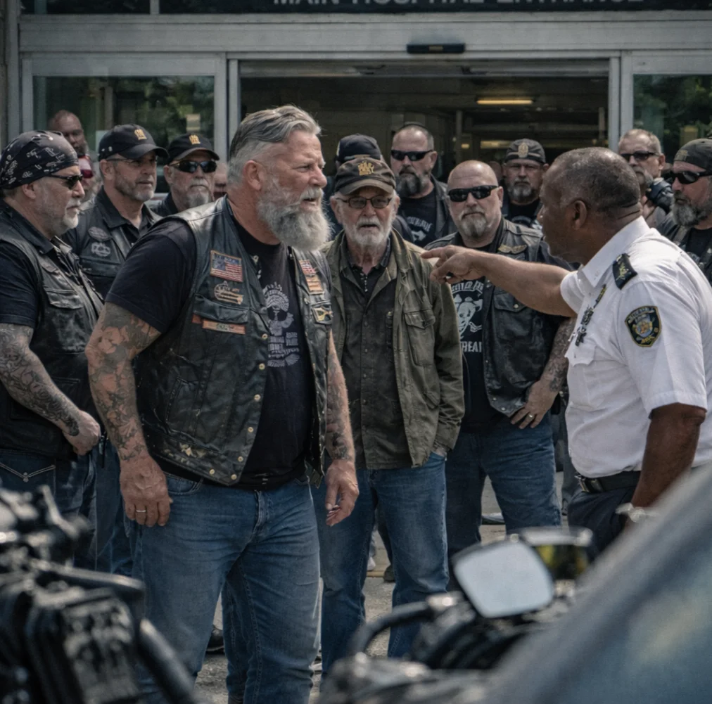 Bikers Surrounded A Hospital And Refused To Leave Until Security Let A Veteran See His Dying Wife