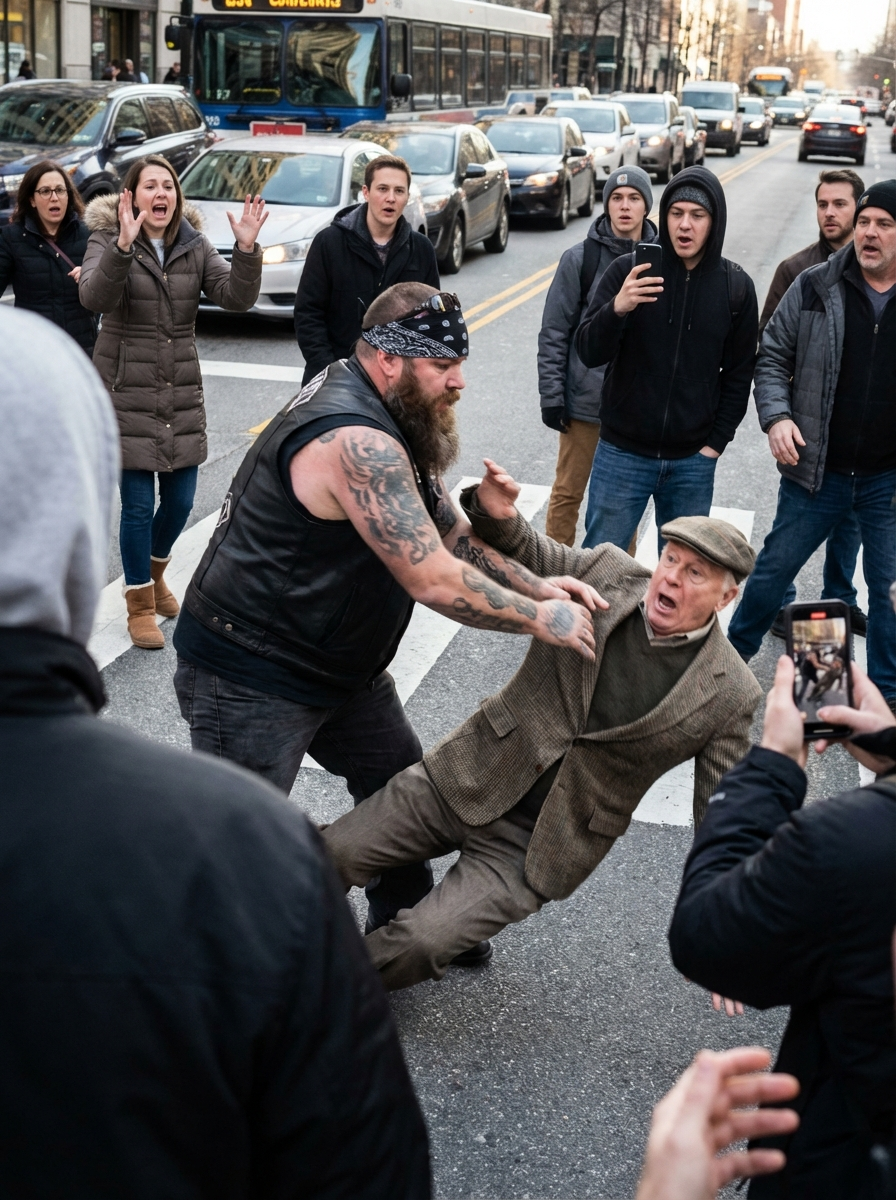 He Threw an Old Man to the Ground in Broad Daylight — But Seconds Later, Everyone Realized What He Had Stopped