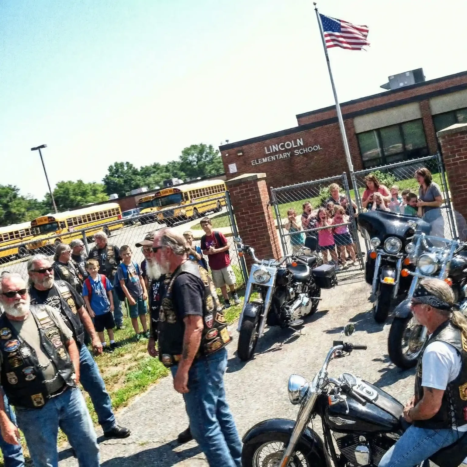 These Bikers Blocked a School Gate — So I Called 911… And Then I Learned the Truth