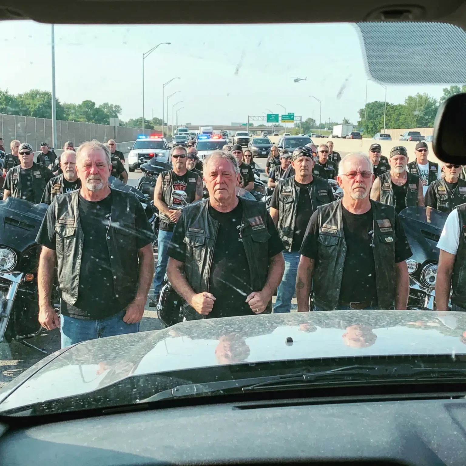 100 Bikers Shut Down a Highway for a Dying Child’s Last Wish — Until Police Saw What He Was Holding