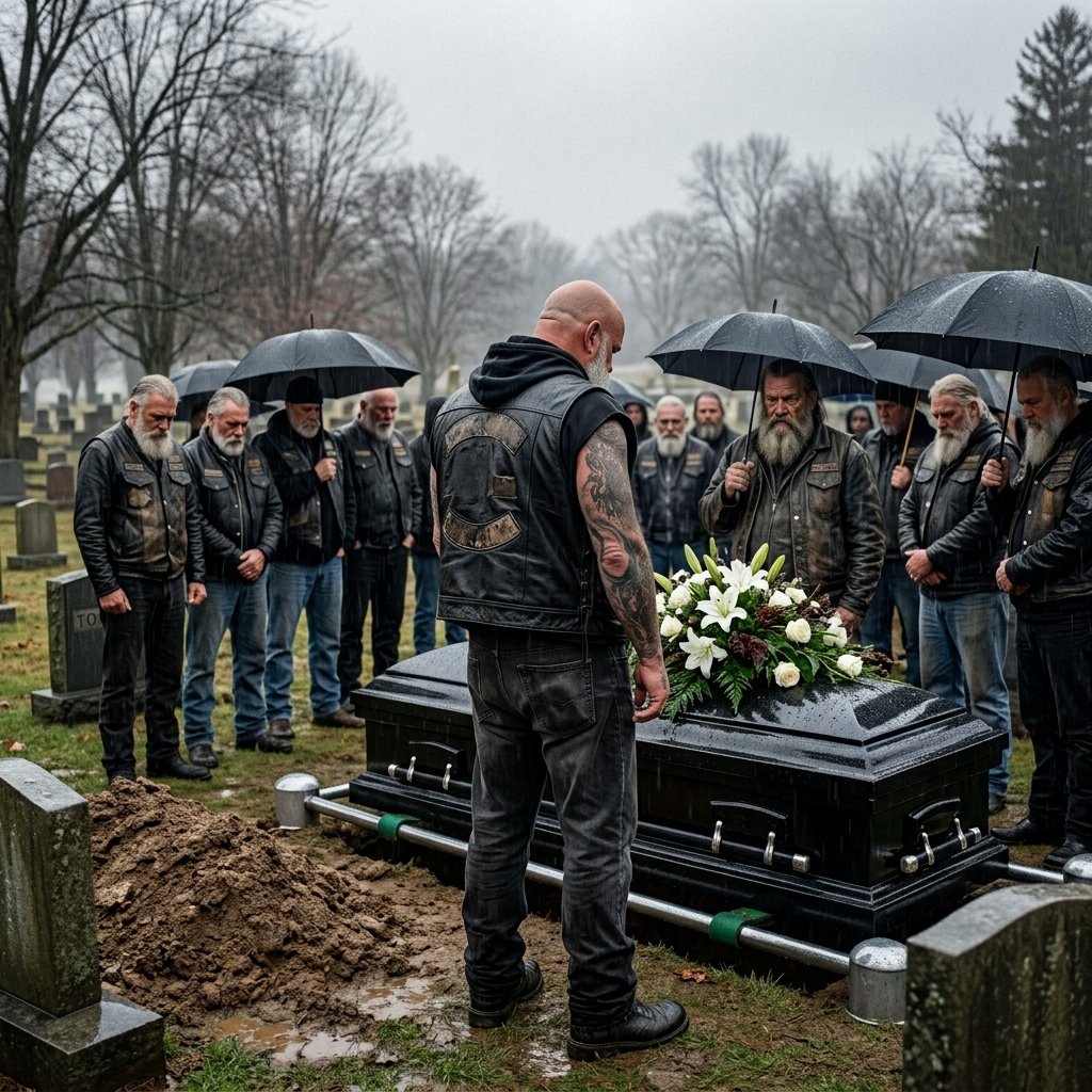 A BIKER STOPPED MY FATHER’S FUNERAL—AND THE TRUTH CHANGED MY LIFE